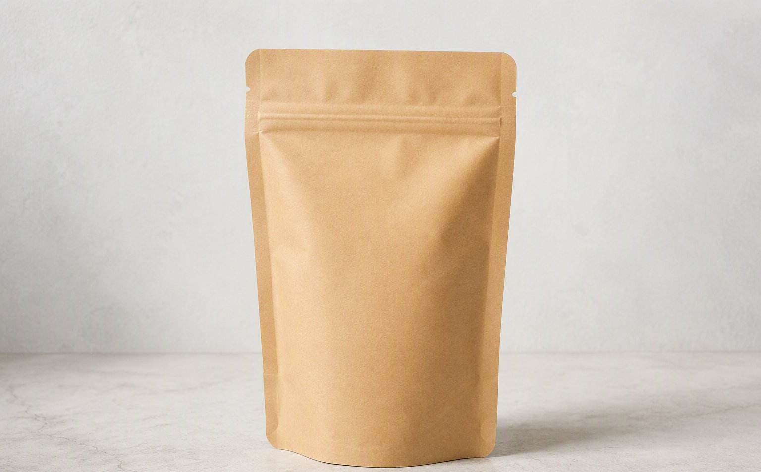 Kraft paper laminated stand-up pouch with window and zipper